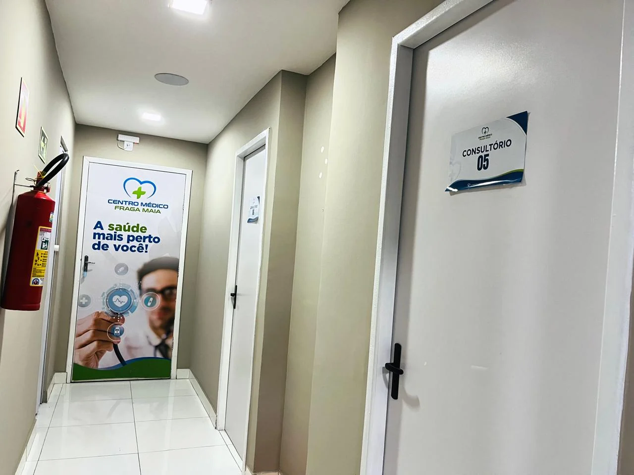 Corredor de acesso aos consultórios